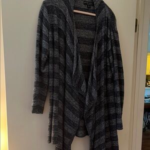Cozy Gray Striped Women's Sweater